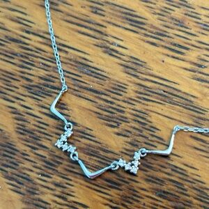 Elegant 925 Silver Necklace with Diamond Accents